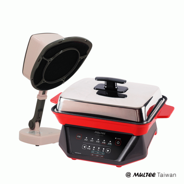 A5鑄鐵烤盤 A5 F8 Ih智慧電磁爐 移動雙濾網抽油煙機 Multee 摩堤琺瑯鑄鐵節能家電