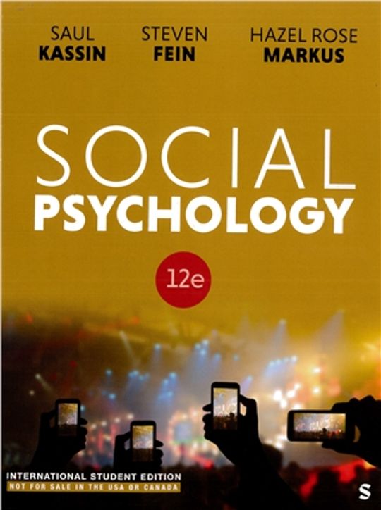 Social Psychology 第12版 eaf9ce64608f2c618833ca1cc47d3b