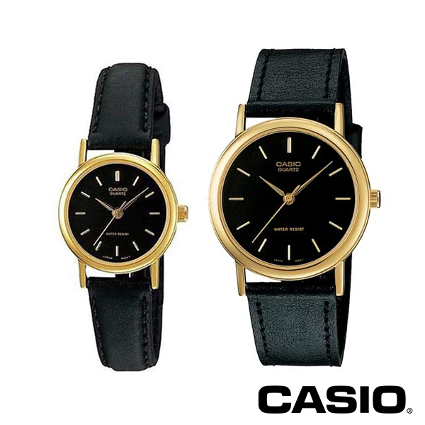 2入對錶 Casio簡約時尚皮質指針對錶 1095q 1a 麗文校園揪來玩