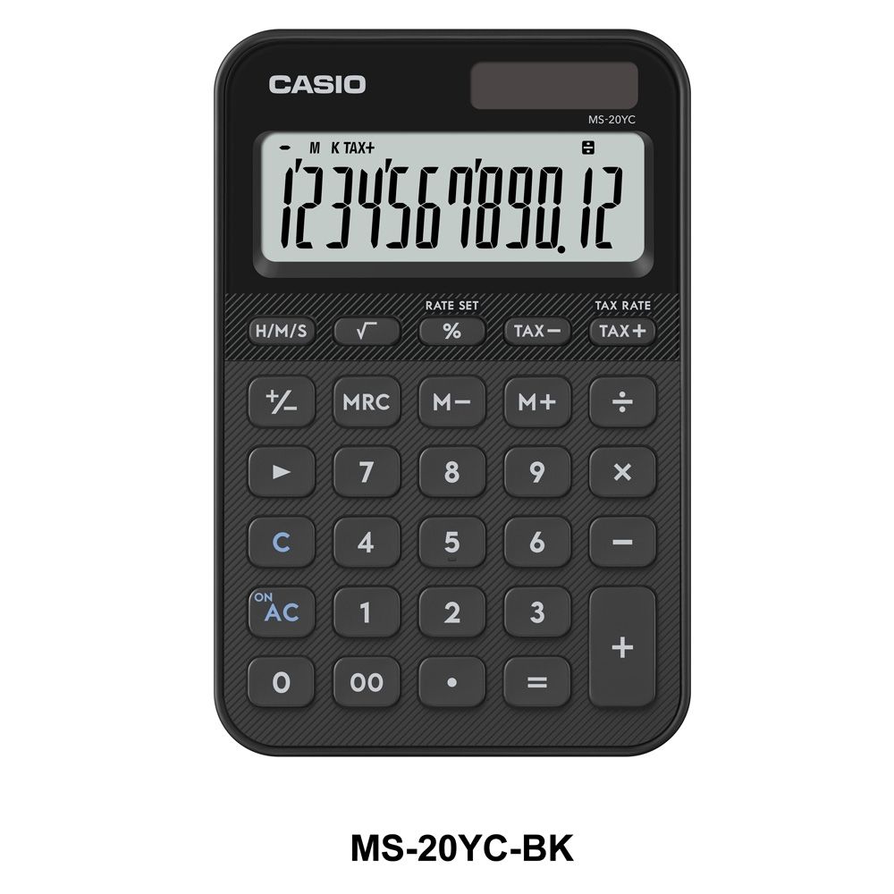 卡西歐12位元彩色糖果攜帶型計算機MS-20YC (10色) - 麗文校園購~教科書